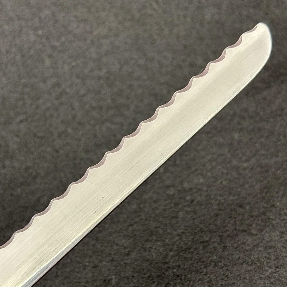 Vintage Flint‎ Vanadium Serrated Slicing or Bread Knife Stainless USA Made 14 in